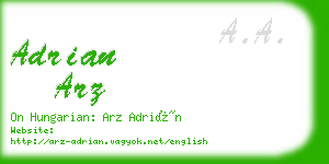 adrian arz business card